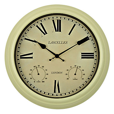 Lascelles Outdoor Wall Clock, Cream